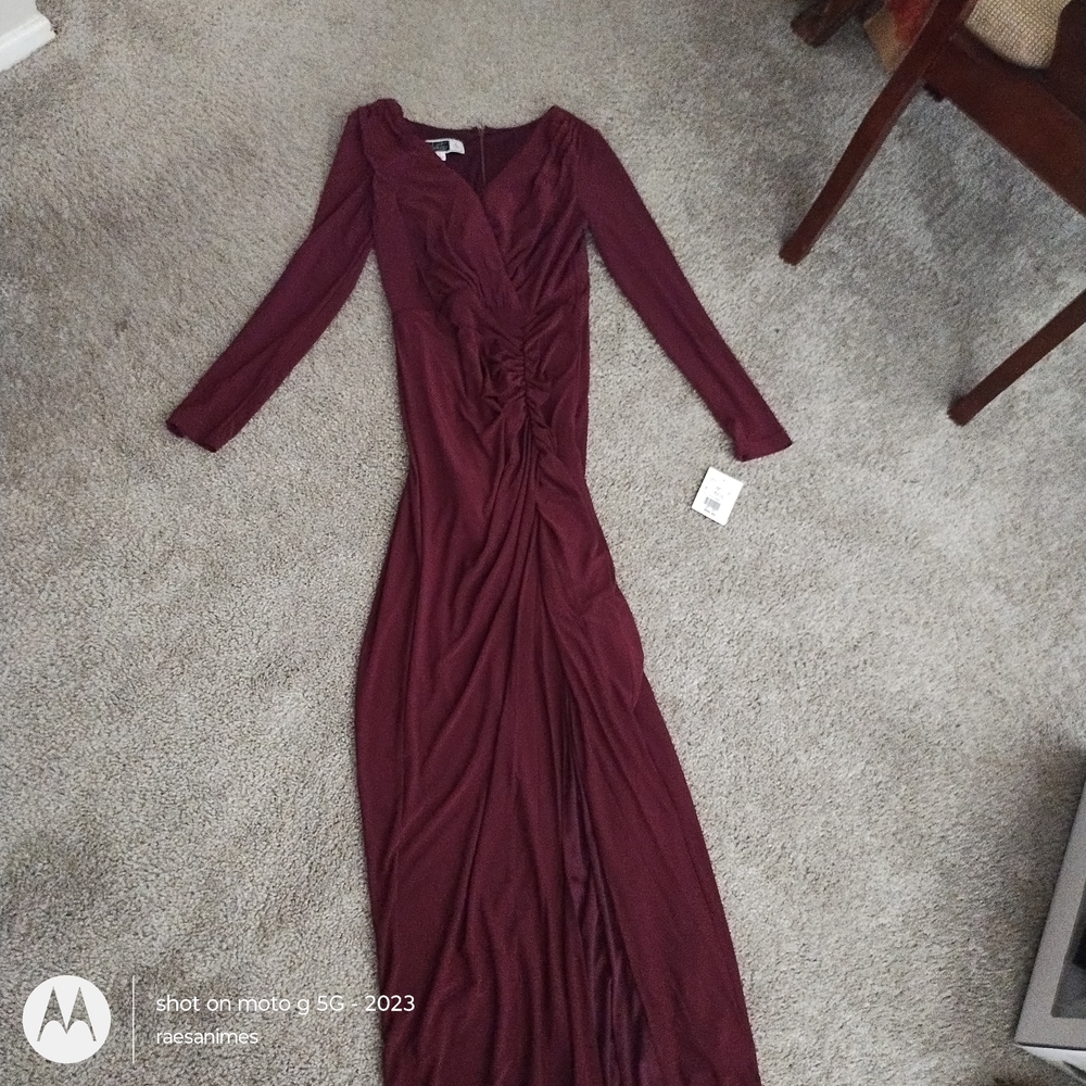 Buggundy Maxi Dress Celebrate It Deep Burgundy Long Sleeve Dress